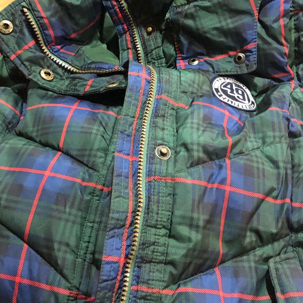 WHO.A.U Check Pattern Puff Vest Large